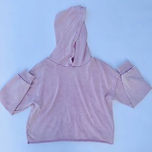 Art class lavender cropped hoodie
